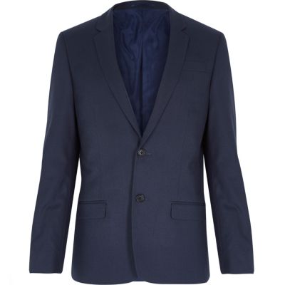 Petrol blue slim suit blazer